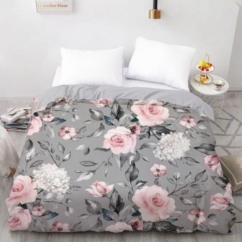 3D Duvet Cover Custom 180x210 140x210 Comforter/Quilt/Blanket case Twin Full Queen Bedding For Wedding Floral Drop Ship