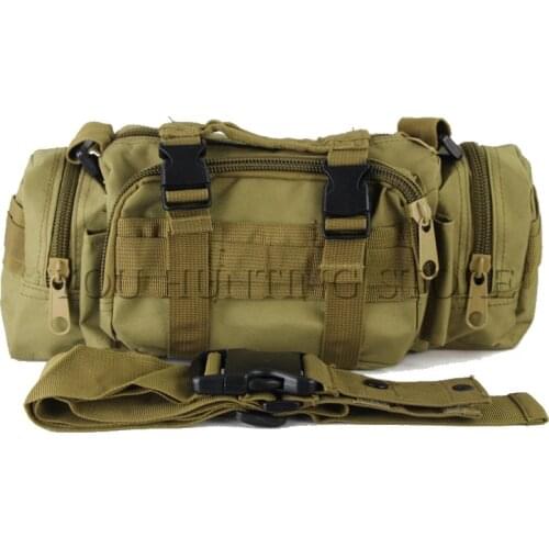 Outdoor Hunting Equipment Bag Tactical Camping Hiking Bike Waist Hand Travel Shoulder Bag Black Green Tan CP ACU