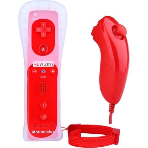 2-in-1 Portable Left Right Gamepad Handle Controller with Protective Silicone Case for Wii/Wii U Game Accessories