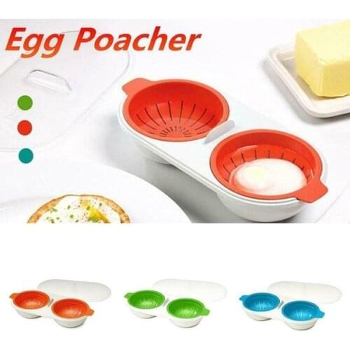 Microwave Egg Poacher Cooking Tools Microwave Egg Poacher Food Grade Cookware microwavable double egg poacher cookware
