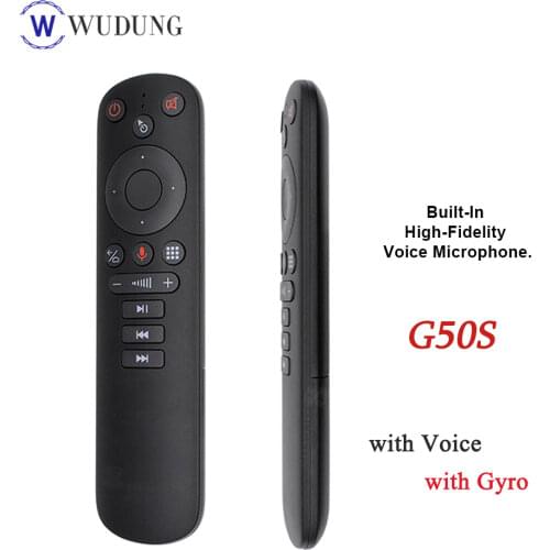 G50S Wireless Fly Air Mouse Gyroscope 2.4G Smart Voice Remote Control G50 for X96Q X96 MAX PLUS Android TV Box vs G30S G20