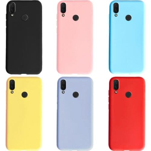 Silicone Case For Huawei Nova 3i Case Simple Solid Color Back Cover For Huawei Nova 3i INE-LX1 INE-LX2 Nova3i Matte Phone Covers