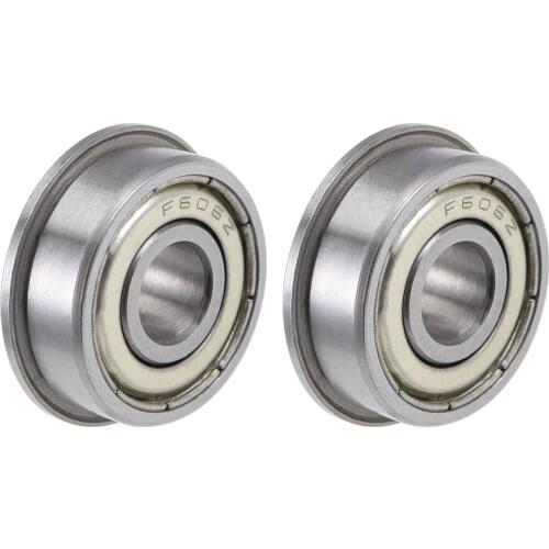 Uxcell F606ZZ Flange Ball Bearings 6mm X 17mm X 6mm Shielded Chrome Steel Z2 2pcs
