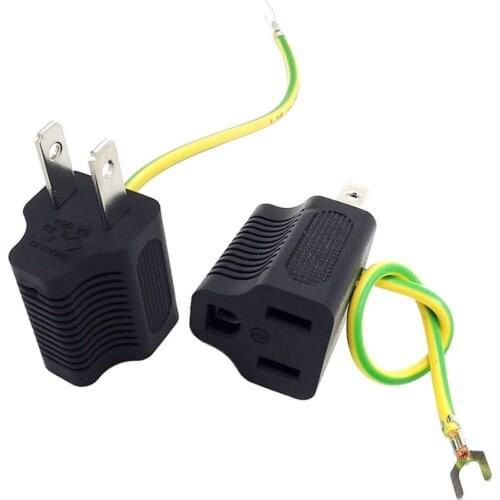 Japan JIS C 8303 Plug to USA NEMA 5-15R Power Plug Adapter With Cable 2 Prong Male to 3 Prong Female Power Socket Converter 15A