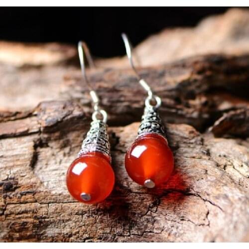 Chinese Style Earrings for Women Vintage Simple Drop Earrings Ornaments Jewelry Accessories Daily Wear