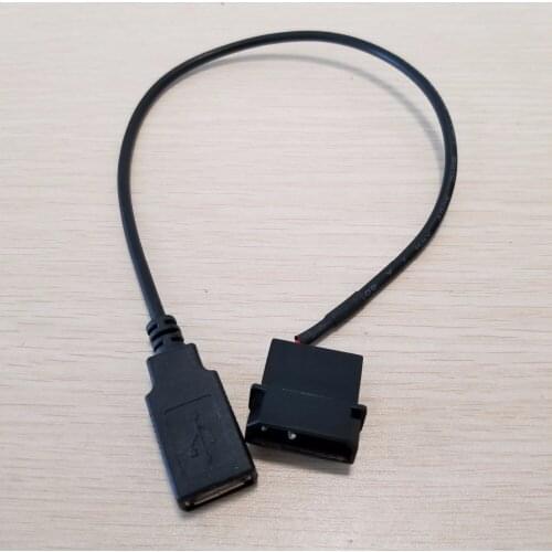 1 PCS Power Charge Cable Cord IDE Molex to USB A Female for PC Internal 5V 2Pin 35cm
