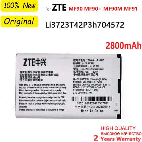 100% Original 2300mAh Li3723T42P3h704572 Batteries For MTC 833F 831FT 4G WIFI Router Modem For ZTE MF90 MF90+ MF90M MF91 Battery