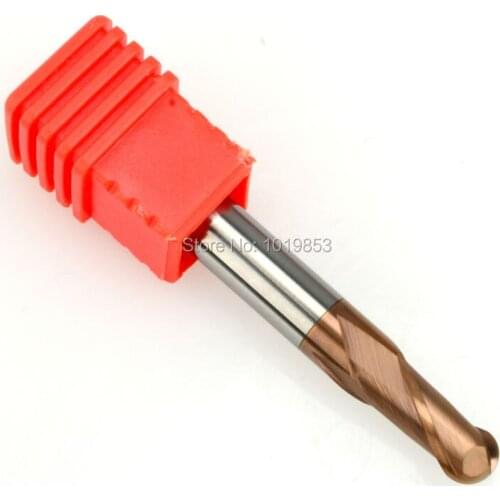 3pcs SLONS S600-R3X6X50L HRC65 Ball nose tungsten Carbide end mill for CNC machine