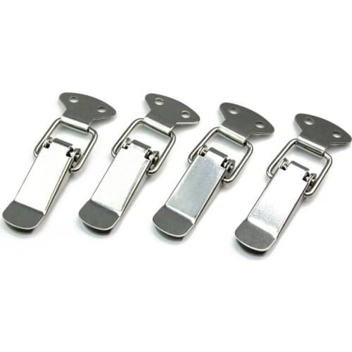 4 Set Stainless Spring Loaded Toggle Case Box Chest Trunk Latch Catch Clamp Clip