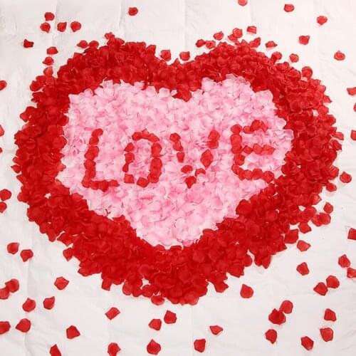 500pcs 4.5*4.5cm Rose Petals Silk Artificial Petals Pink Red Red Wedding Petals For Wedding Party Decoration 6ZSH012-500PCS