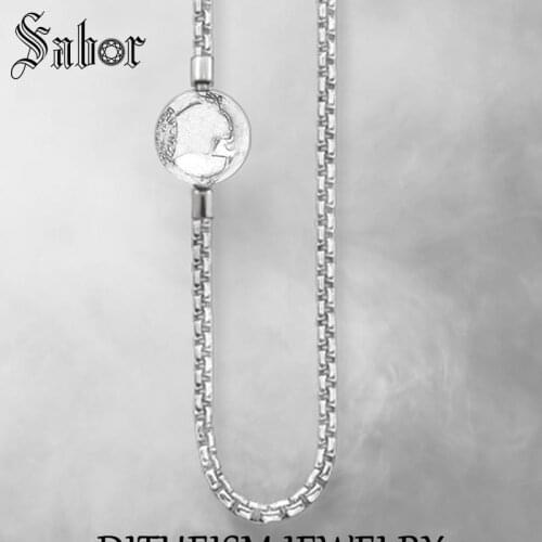Link Chain Necklace Karma Chains, 2019 New Fashion silver color Jewelry European Gift For Men Women Boy Girls thomas