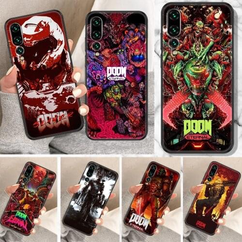 Doom Game Phone Case For Huawei P Mate P10 P20 P30 P40 10 20 Smart Z Pro Lite black soft coque art Etui silicone shell pretty