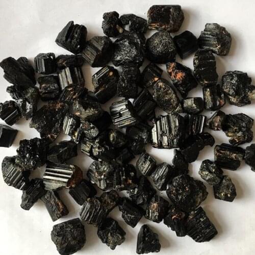 Black tourmaline raw stone quartz rocks and minerals crystals gemstones natural reiki healing piedras decoration
