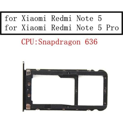 For Xiaomi Redmi Note 5 Pro Card Tray Holder SIM Card Micro SD Card Slot Adapter Redmi Note 5 Replacement Repair Spare Parts