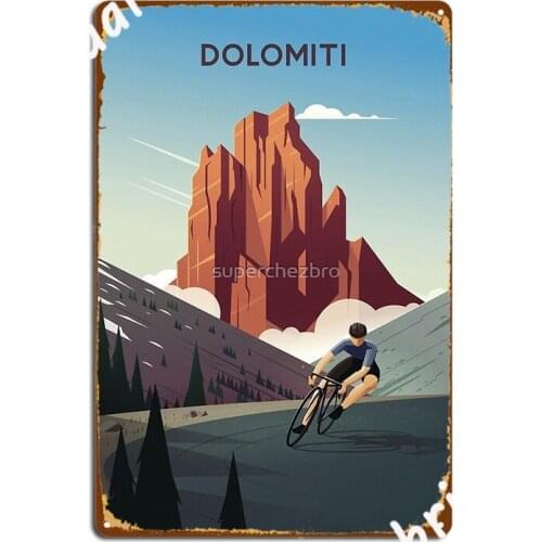 Dolomiti Metal Sign Cinema Kitchen Wall Decor Vintage Mural Tin Sign Poster
