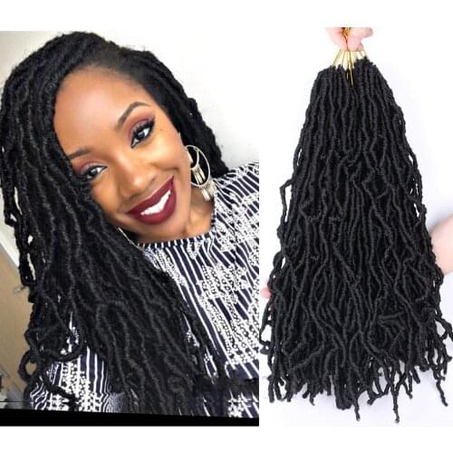 Flyteng Crochet Braiding Hair Extensions 14 Inch 18 Inch 22 Inch Nu Faux Locs Crochet Braids Low Temperature Fiber