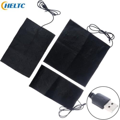 USB 5V Carbon Fiber Heating Pad Hand Warmer USB Heating Film Electric Winter Infrared Fever Heat Mat 1/2/4PCS