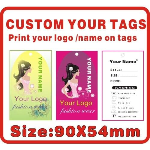 Custom women cloth tags 500PCS 300gsm Paper skirt tags,can be change you like colour, A6