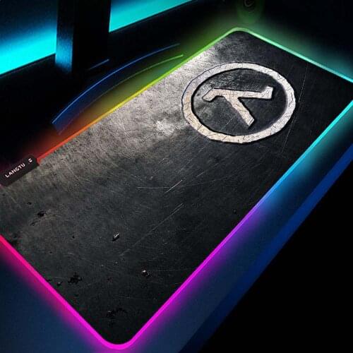 Half Life Table Mat Rgb Mouse Pad Gaming Pc Bureau Gamer Carpet Mouse Xxl Laptop Desk Protector Extended Pad Led Mat for Mouse