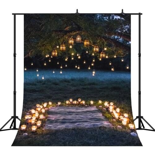 Lyavshi photography backdrops Lights lawn tree outdoor Wedding Scene Photographic Backdrops For Photo Studio