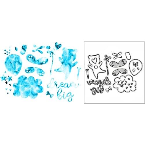 New A Big Beautiful & Love Dream 2021 Metal Cutting Dies for DIY Scrapbooking and Card Making Decor Embossing Craft No Stamp Set
