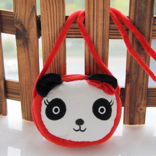 Lovely Children Coin Purse Cartoon Plush Messenger Bags Cute Animal Panda Cat Rabbit Fluffy Baby Kid Kindergarten Cross-Body Bag