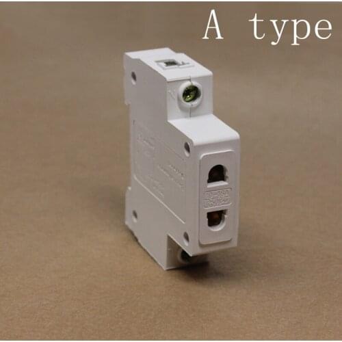 AC30 Modular Socket Multi-function Three-Plug Rail Three-Inch Industrial Lighting Distribution Box Socket