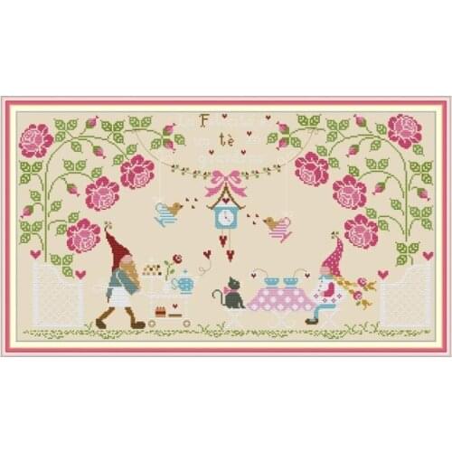 Leisure life cross stitch kit aida 14ct 11ct count printed canvas stitches embroidery DIY handmade needlework