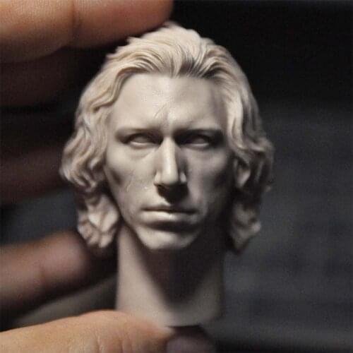 1/6 Scale Kylo Ren 3.0 Unpainted Head Model Sculpt for 12''Figure Body DIY