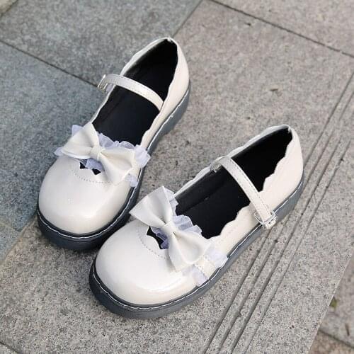 2021 New Sweet Girls Female Kawaii Cosplay Student Japanese Cute Anime Cos Women Harujuku Jk Uniform Lolita Shoes Feminine Flats