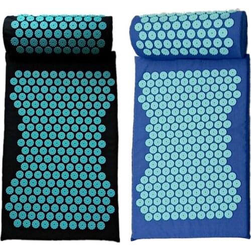 New Yoga Message Mat Acupressure Mat Set Acupuncture Mat Pillow Portable Massage Mat Set For Relaxation Pain Relief Dropshipping