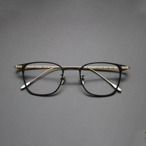 Vintage Pure Titanium Glasses Frame Men Women Square Prescription Myopia Optical Eyeglasses Frame Male Luxury Retro Eyewear