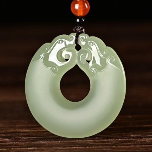 Natural Hetian Jade Necklace