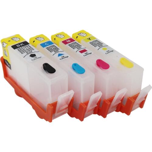 For HP 364 Refillable Ink Cartridges with ARC Chips 4 pieces for HP Photosmart 7510 C5324 C5373 C5380 C5388 B110A B109N etc