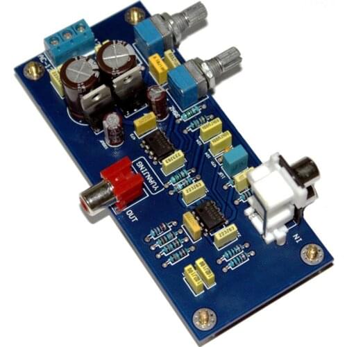 Bass Preamp Low Pass Volume Controlled Preamplifier Board for NE5532 Subwoofer YJ0030