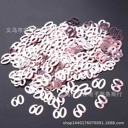 Rose Gold/Happy birthday/number/Birthday age/15 grams Sequins PVC Flat for DIY Card Making Craft Color Collection