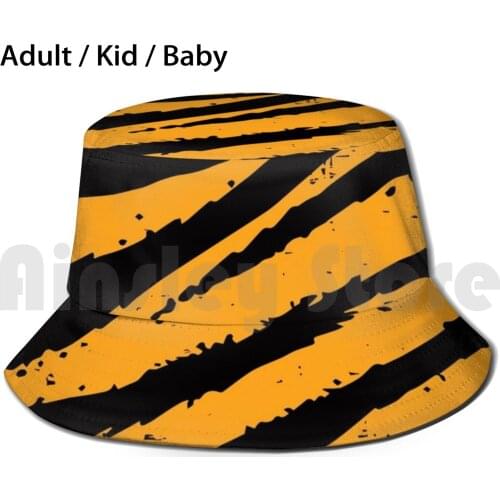 Tiger Print Cloth Sun Hat Foldable UV Protection Quarantine Inhale Breath Oxygen Children Adults