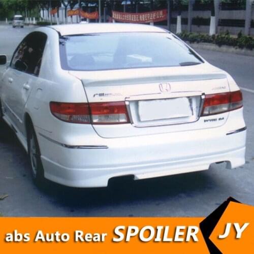 For HONDA ACCORD Spoiler 2003-2005 ACCORD spoiler High Quality ABS Material Car Rear Wing Primer Color Rear Spoiler