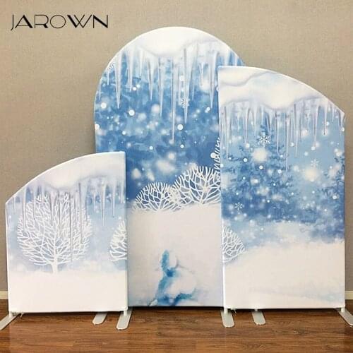 JAROWN Arch Wedding Background Wall Wedding Decoration Custom Arched Tension Cloth Board Background Birthday Party Decor Case