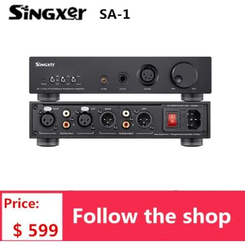 Singxer SA-1 Headphone Amplifier Fully Balanced Discrete Class A Amp/Preamp SA1 Support XLR/6.35mm/4.4mm Multi Interface