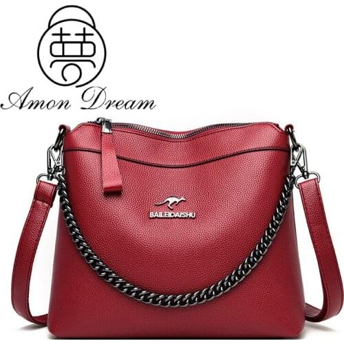 High Quality Pu Leather Crossbody Bags for Women New Luxury Handbags Women Bags Designer Fashion Chain Shoulder Messenger Bag