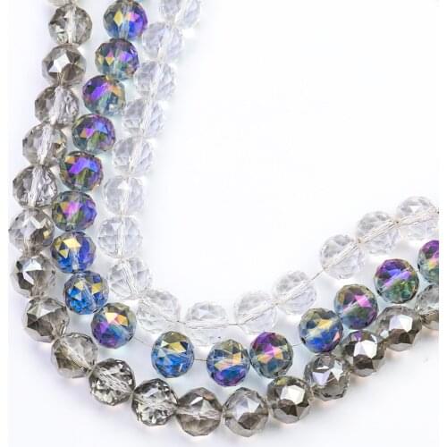 10PC Fire Polished AB Color Watermelon Bead Crystal Chandelier Prism Suncatcher DIY Beach Weding Curtain Tassel Jewelry Accesory