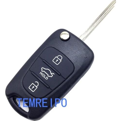 5pcs/lot 3 Buttons Uncut Blade 3 Buttons Flip Remote Key Shell For HYUNDAI I30 IX35 For Kia K2 K5 Car Keys Blank Case Cover