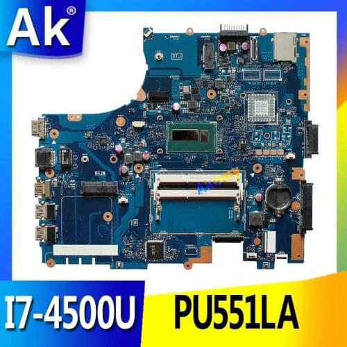 AK PU551LA laptop Motherboard For ASUS PU551L PU551LA PU551LD Test original Mainboard I7-4500 CPU