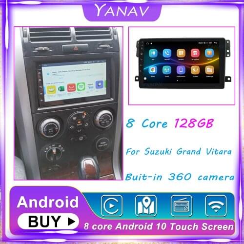 128GB Android Car Radio multimedia GPS Navigation head unit For SUZUKI Grand Vitara 2005-2015 auto Stereo Receiver tape recorder