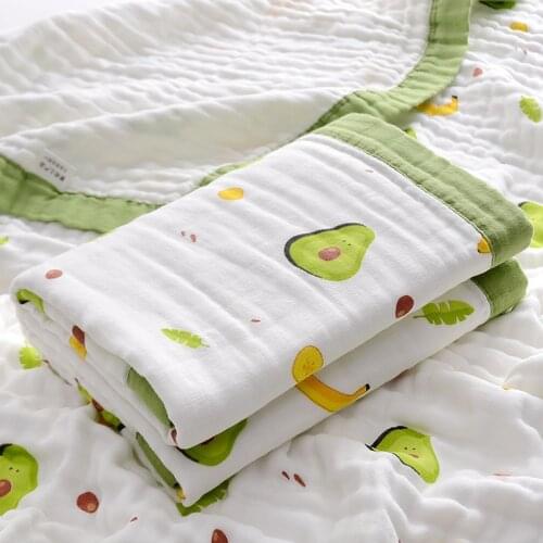 Newborn Baby Bath Towel Newborn Cotton Gauze Baby Children Shower Bath Towel Six-Layer Blanket Quilt