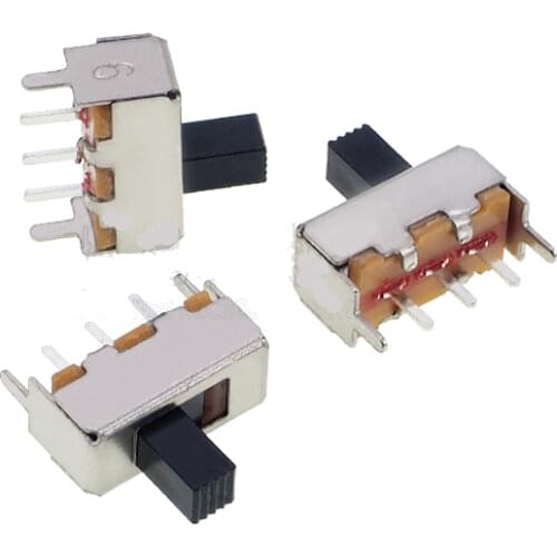 Free shipping 20PCS SS12F44 1P2T SPDT 3Pin +2PIN fixed holder Toggle Switch Switches handle length 5mm