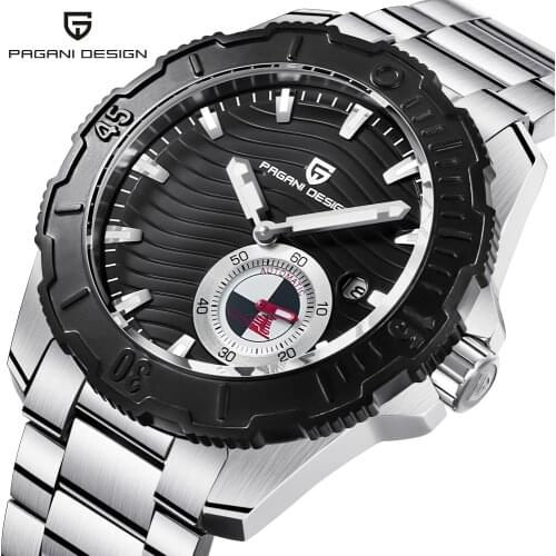 Original PAGANI DESIGN Fashion Mechanical Men Watch Automatic Luxury Brand Stainless Steel Sport Waterproof Stopwatch Wristwatch