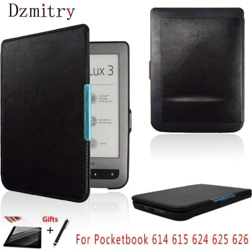 For PocketBook 624 626 Cover Basic touch Lux 2/3 eReader pouch leather bag PB:614 615 625 ebook protection Case Shell+Film+Pen
