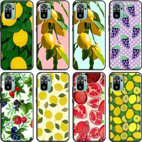 Summer fruit lemon peach pomegranate For Xiaomi Redmi Note 9 8 Pro 8T 9S 7 6 K40 10 Pro Case For Redmi 9A 8A 7A 9T 9C 9 Coque